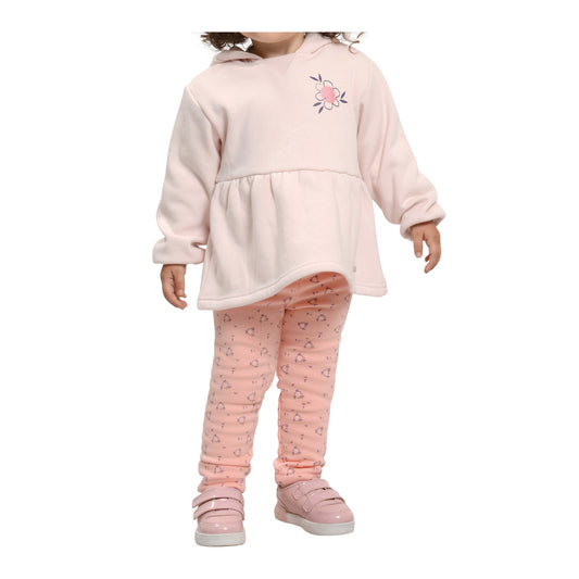 Conjunto Polerón y Calza Interior Peludo Bebé Niña