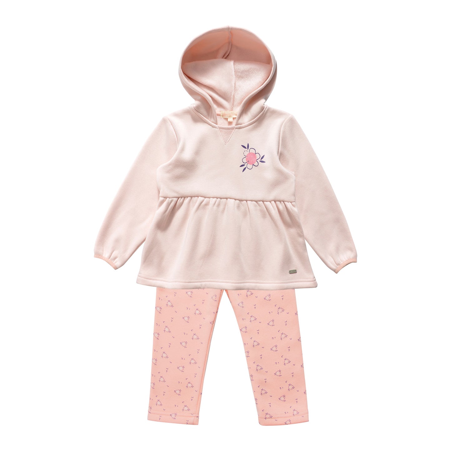 Conjunto Polerón y Calza Interior Peludo Bebé Niña