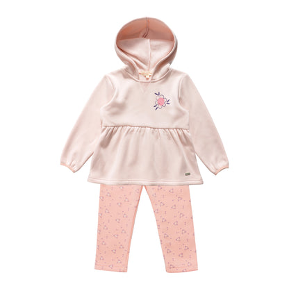 Conjunto Polerón y Calza Interior Peludo Bebé Niña