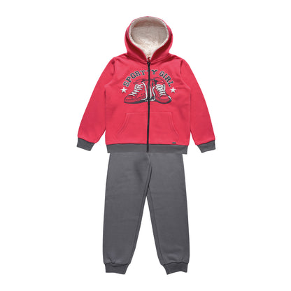 Conjunto Polerón y Pantalón Buzo Franela Niña