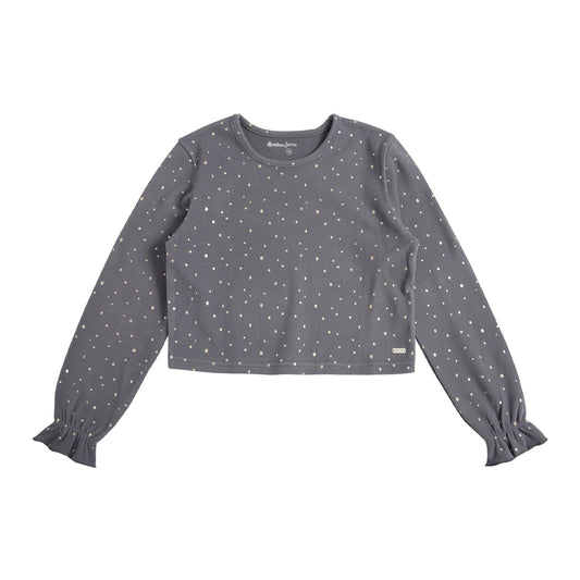 Polera Manga Larga Afranelada Niña