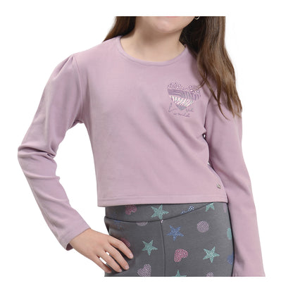 Polera Manga Larga Afranelada Niña