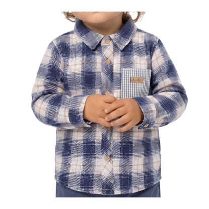 Camisa Manga Larga Afranelada Bebé Niño