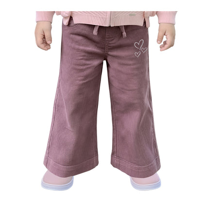 Pantalón Ancho Cotelé Bebé Niña