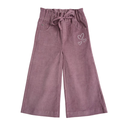 Pantalón Ancho Cotelé Bebé Niña