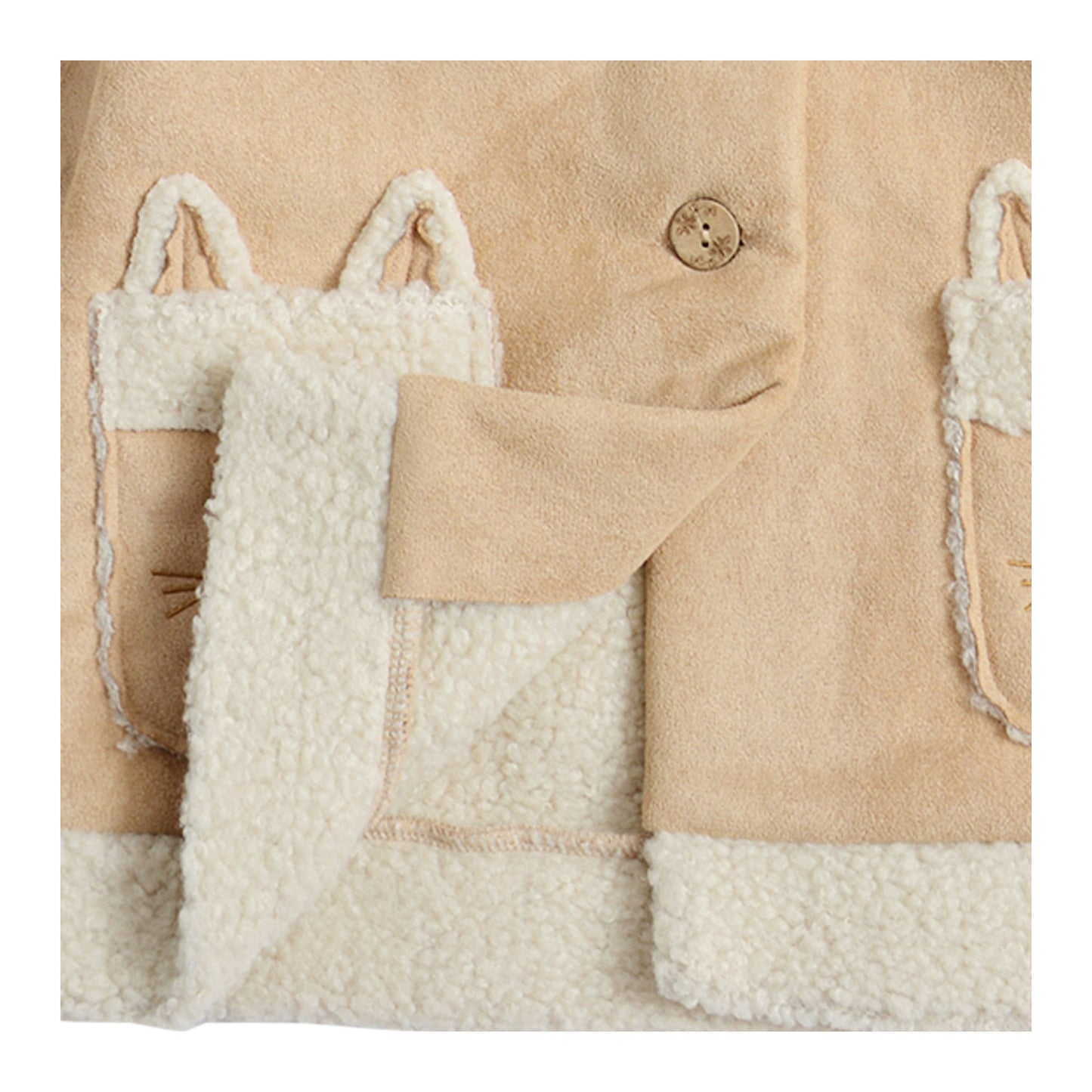 Chaqueta Tipo Gamuza Interior Chiporro Bebé Niña