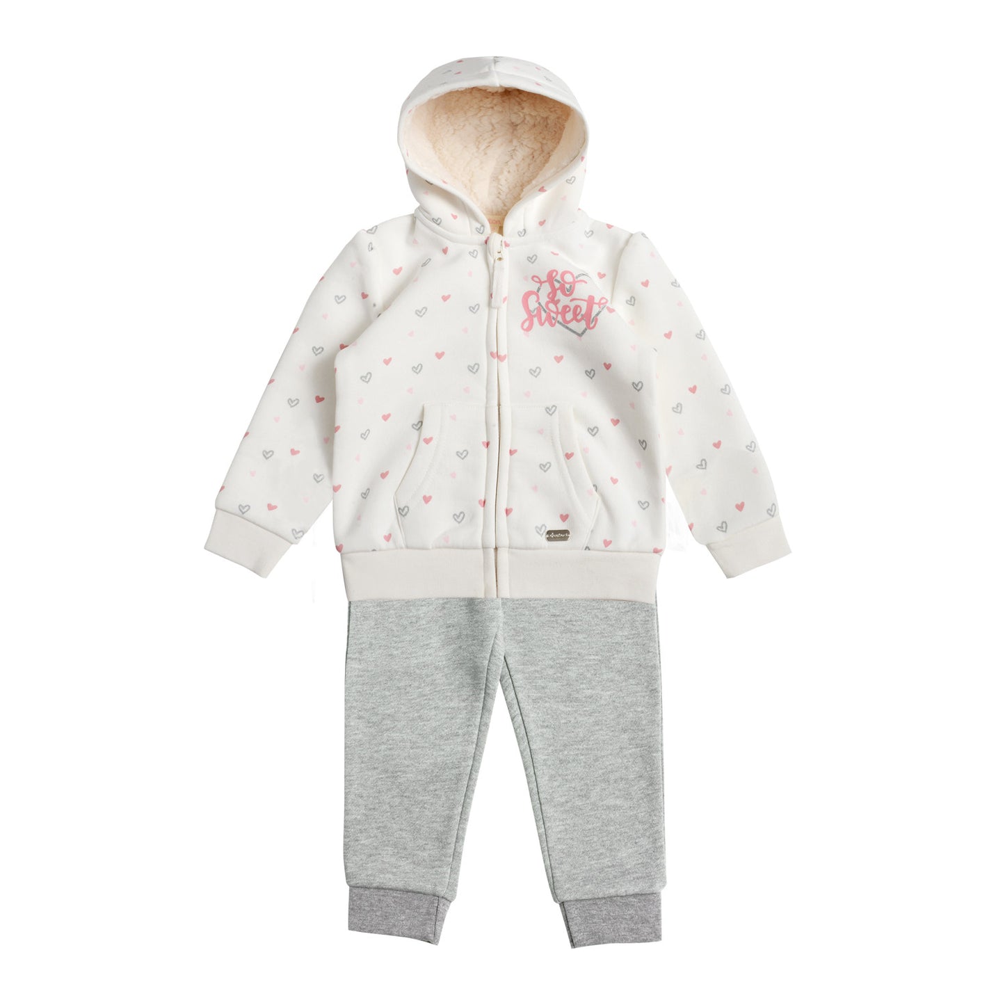 Conjunto Polerón y Pantalón Buzo Franela Bebé Niña