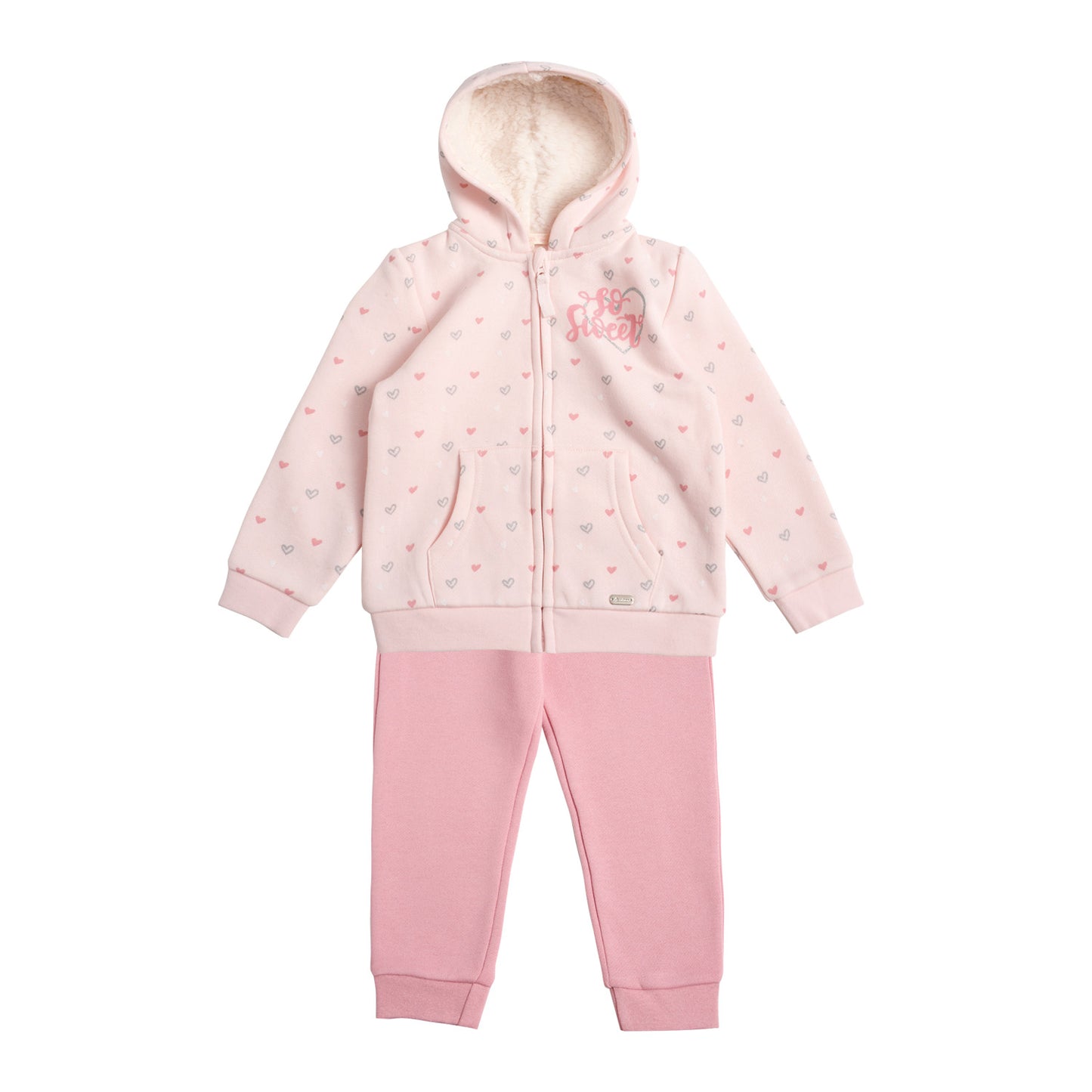 Conjunto Polerón y Pantalón Buzo Franela Bebé Niña