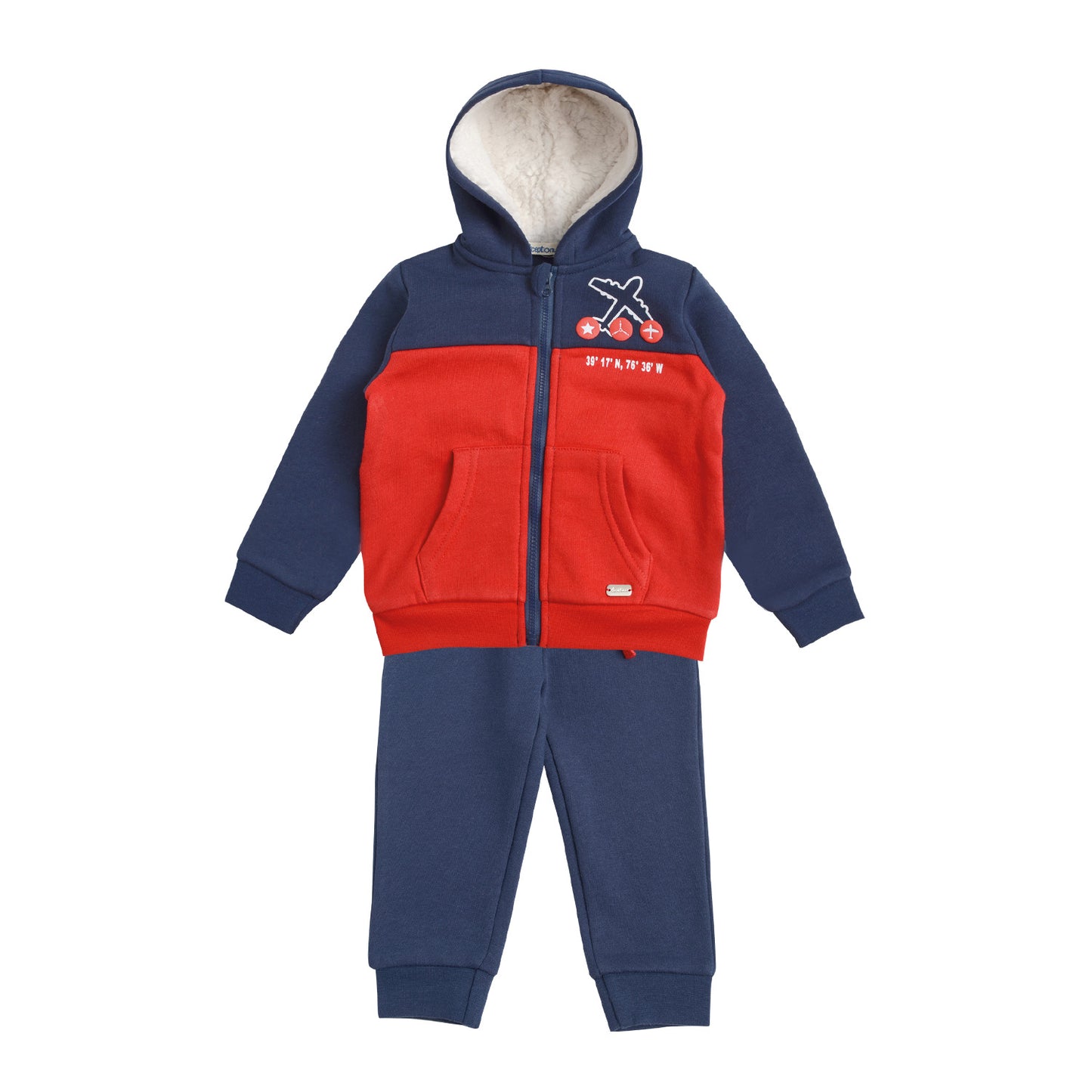 Conjunto Polerón y Pantalón Buzo Franela Bebé Niño