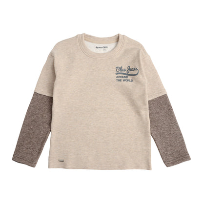 Polera Manga Larga Interior Frisado Niño