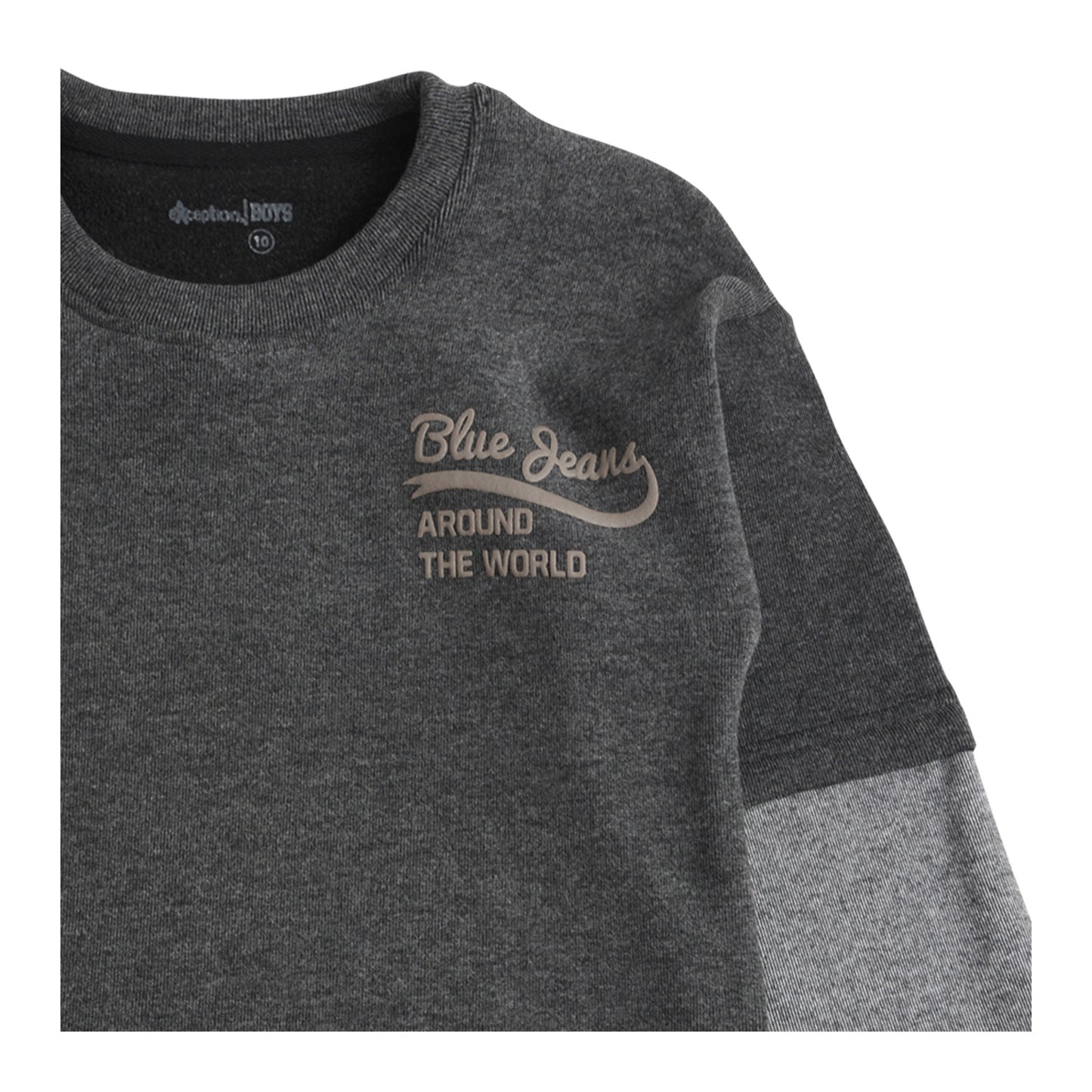 Polera Manga Larga Interior Frisado Niño