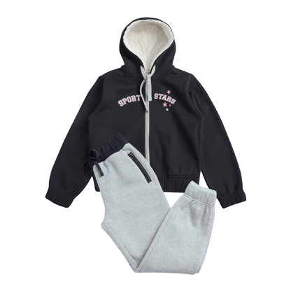 Conjunto Polerón y Pantalón Buzo Franela Niña