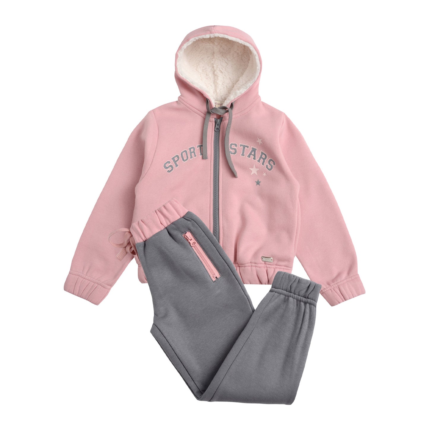 Conjunto Polerón y Pantalón Buzo Franela Niña