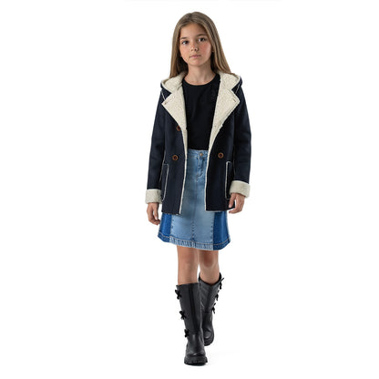 Chaqueta Tipo Gamuza Interior Chiporro Reversible Niña