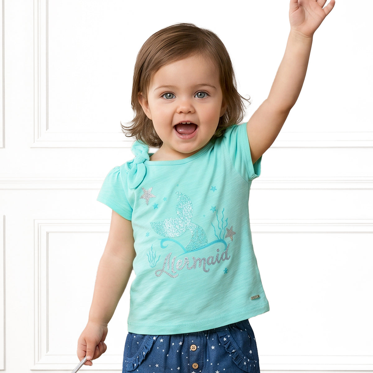 Polera Turquesa Bebé Niña