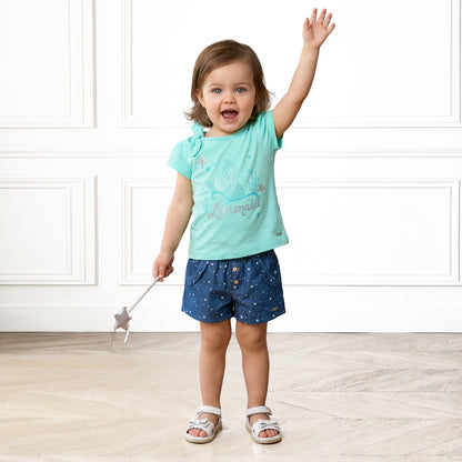 Polera Turquesa Bebé Niña