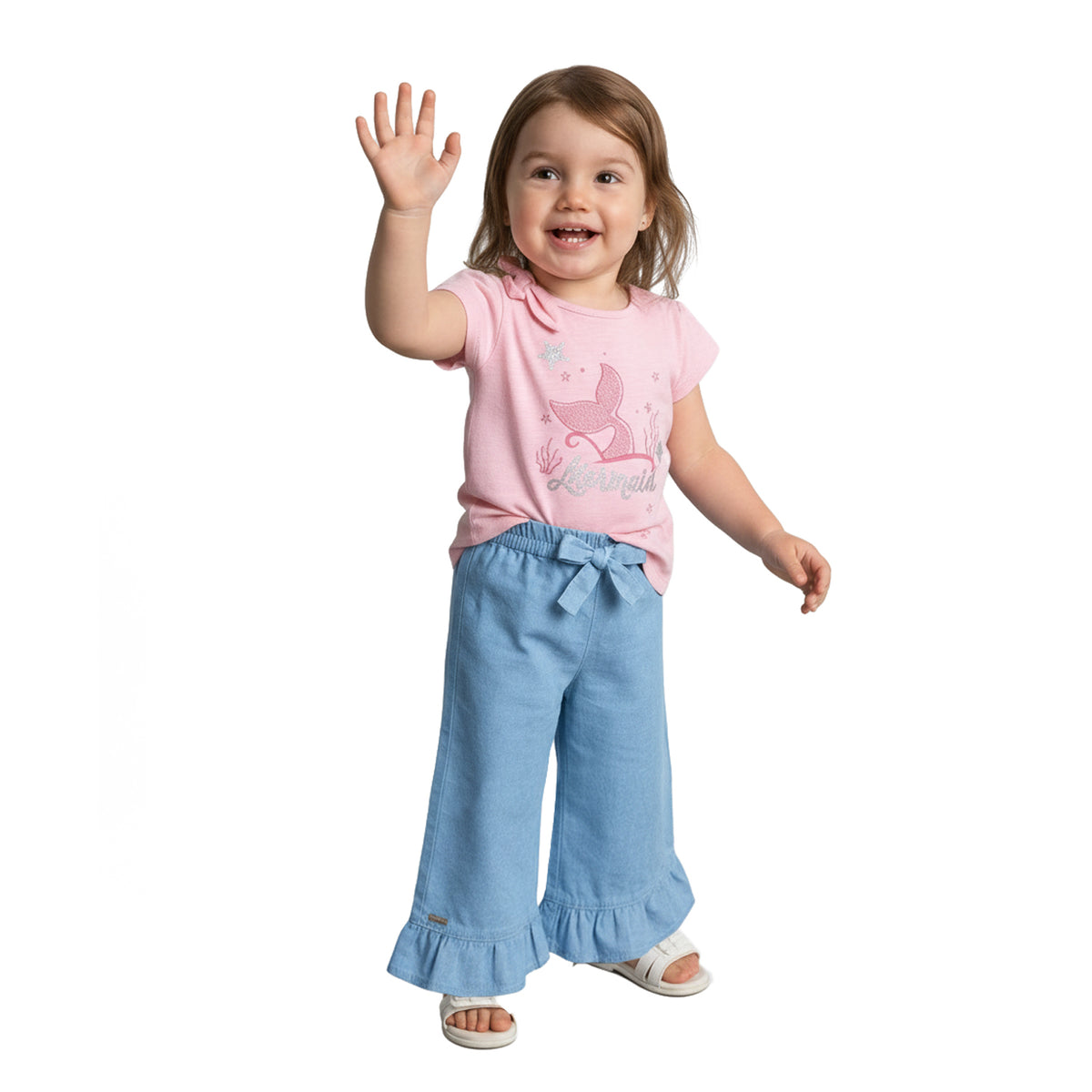 Polera Sirena Rosada Bebé Niña