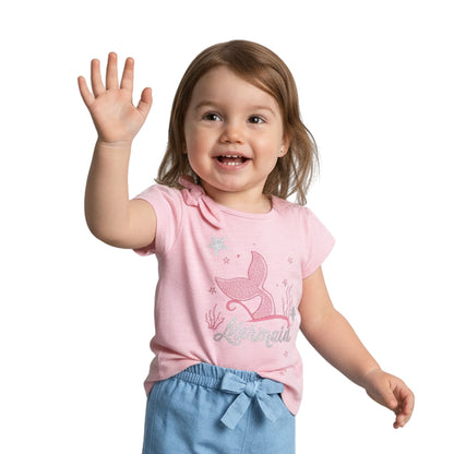 Polera Sirena Rosada Bebé Niña
