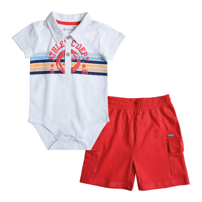Conjunto Body y Bermuda Gabardina Bebé Niño