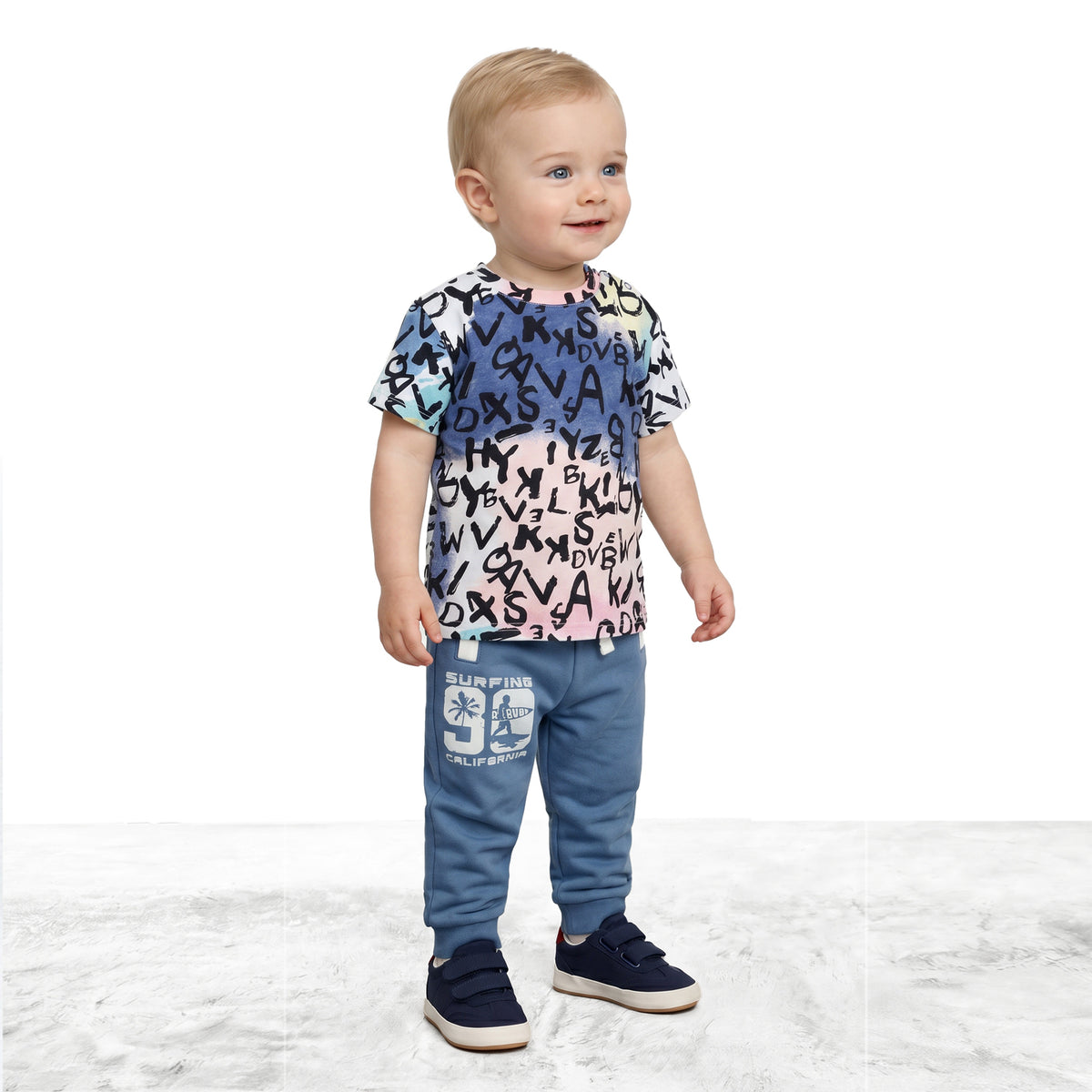 Polera Letras Blanca Bebé Niño