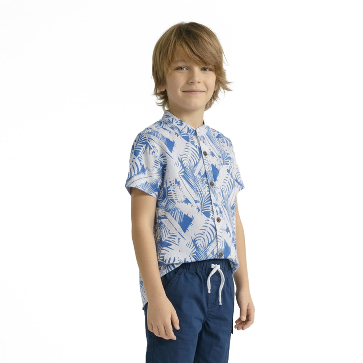 Camisa Tela Celeste Niño