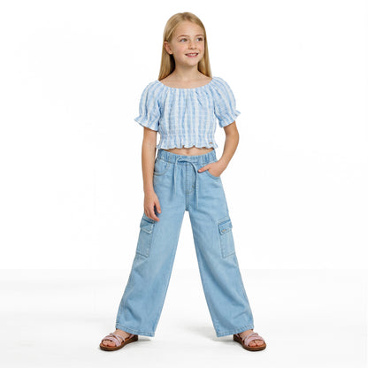 Blusa Peto Celeste Niña