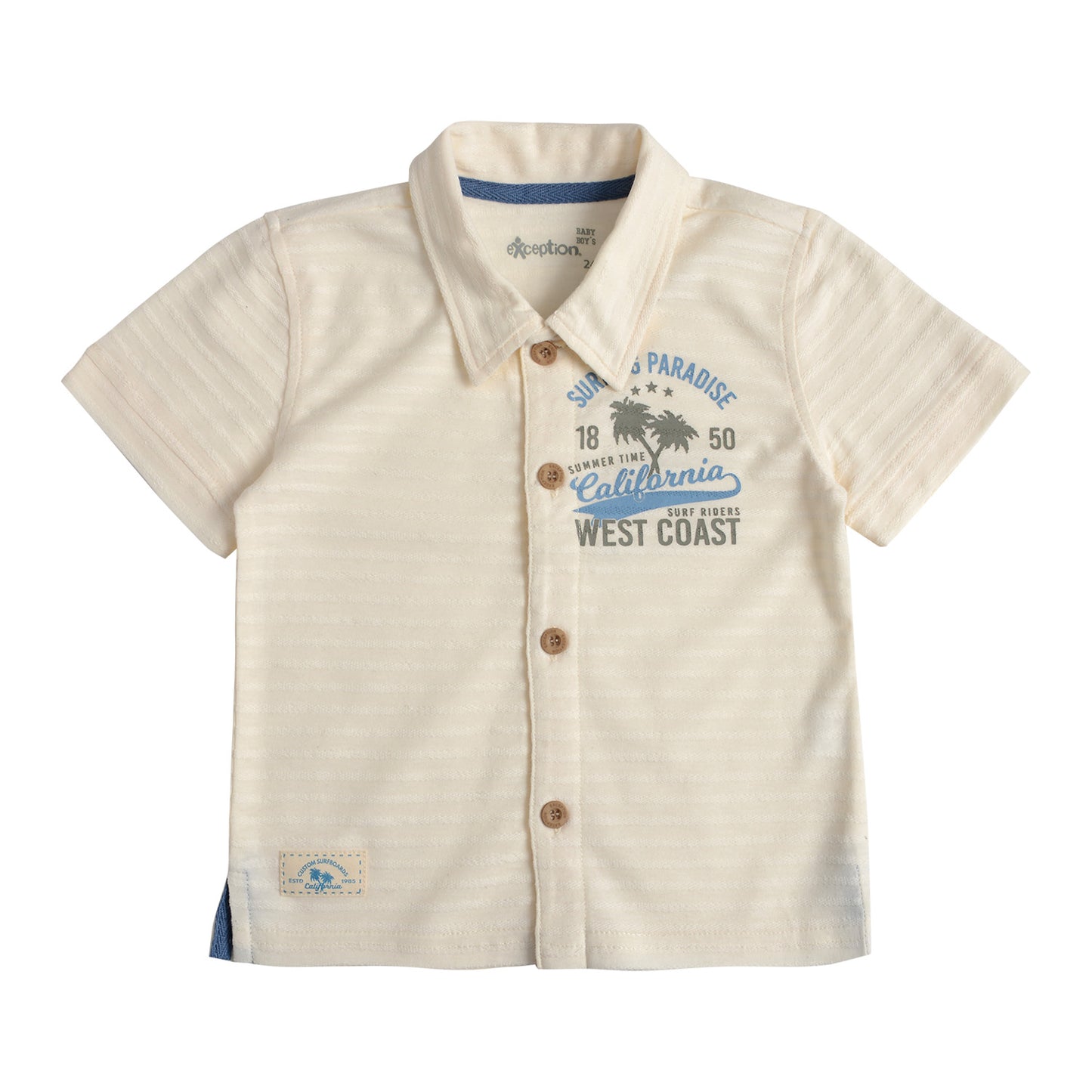 Conjunto Camisa y Bermuda Tela Bebé Niño