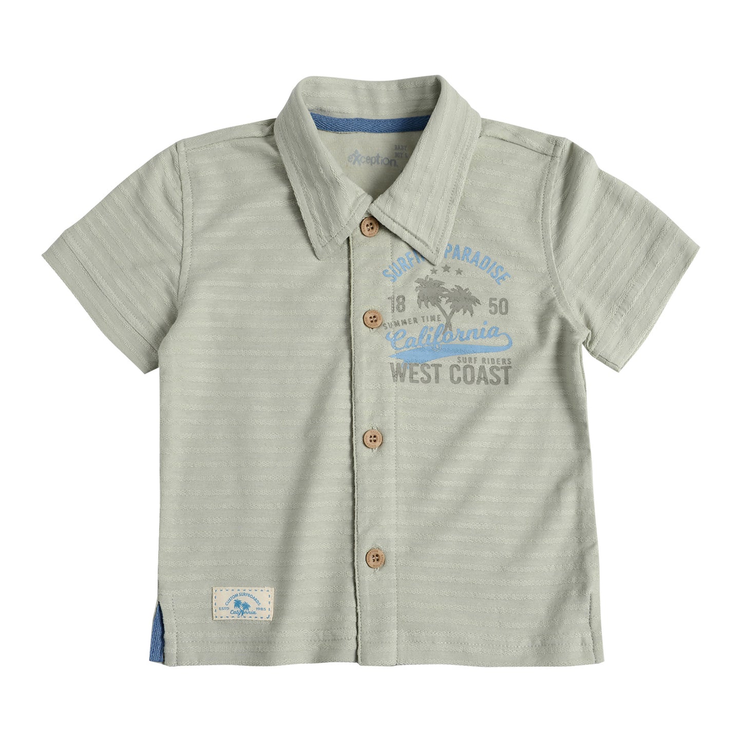 Conjunto Camisa y Bermuda Tela Bebé Niño