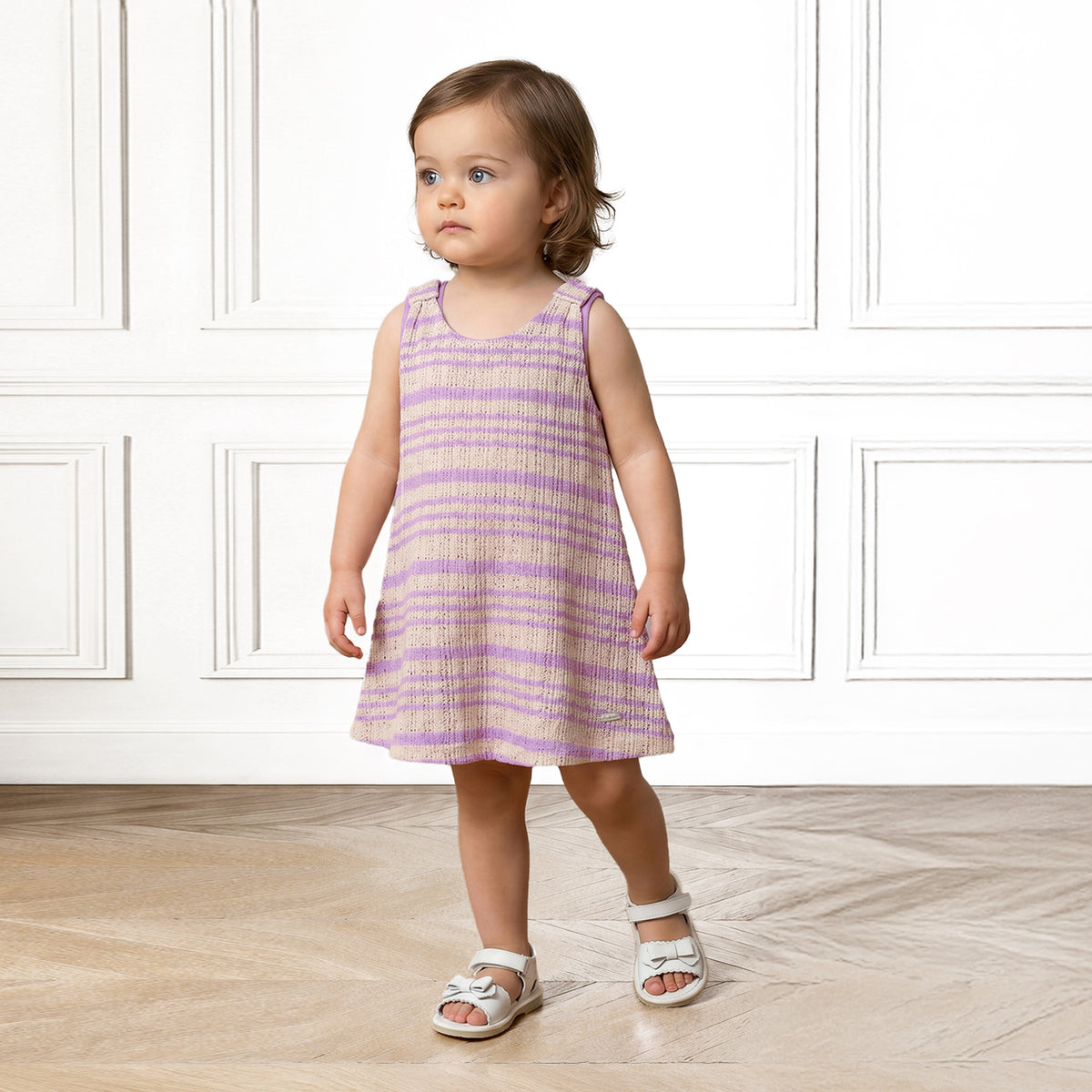 Vestido Tejido Lila Bebé Niña