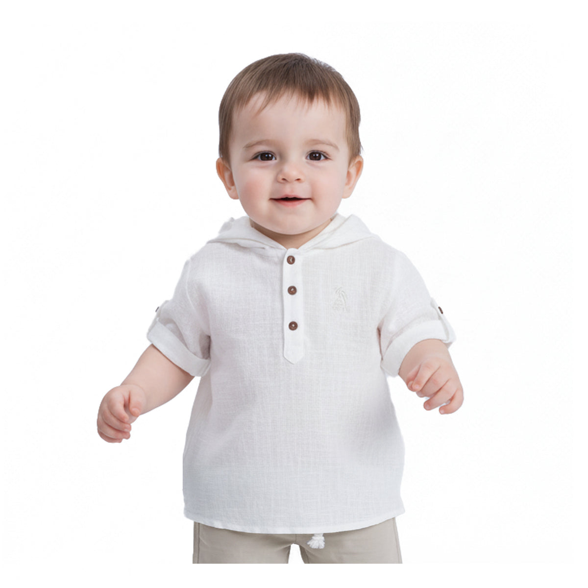 Camisa Lino Blanca Bebé Niño