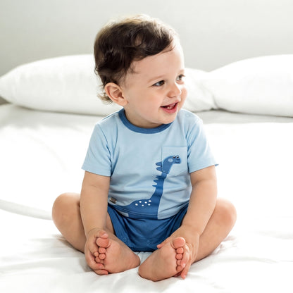 Enterito Corto Celeste Bebé Niño