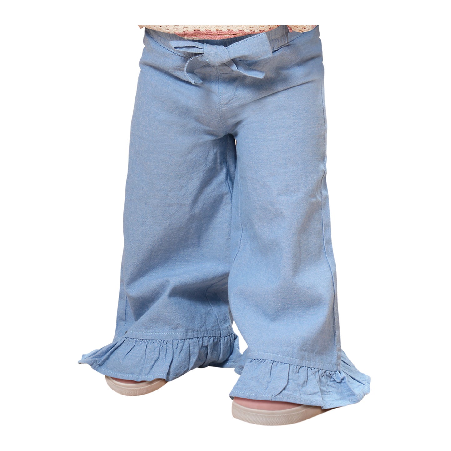 Pantalón Mezclilla Liviana Palazzo Bebé Niña