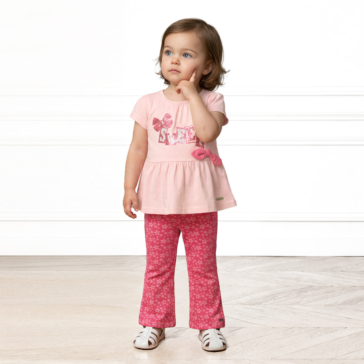 Calza Flare Fucsia Bebé Niña