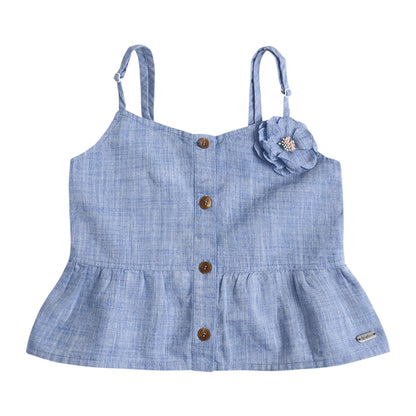 Conjunto Tela Polera y Short Niña