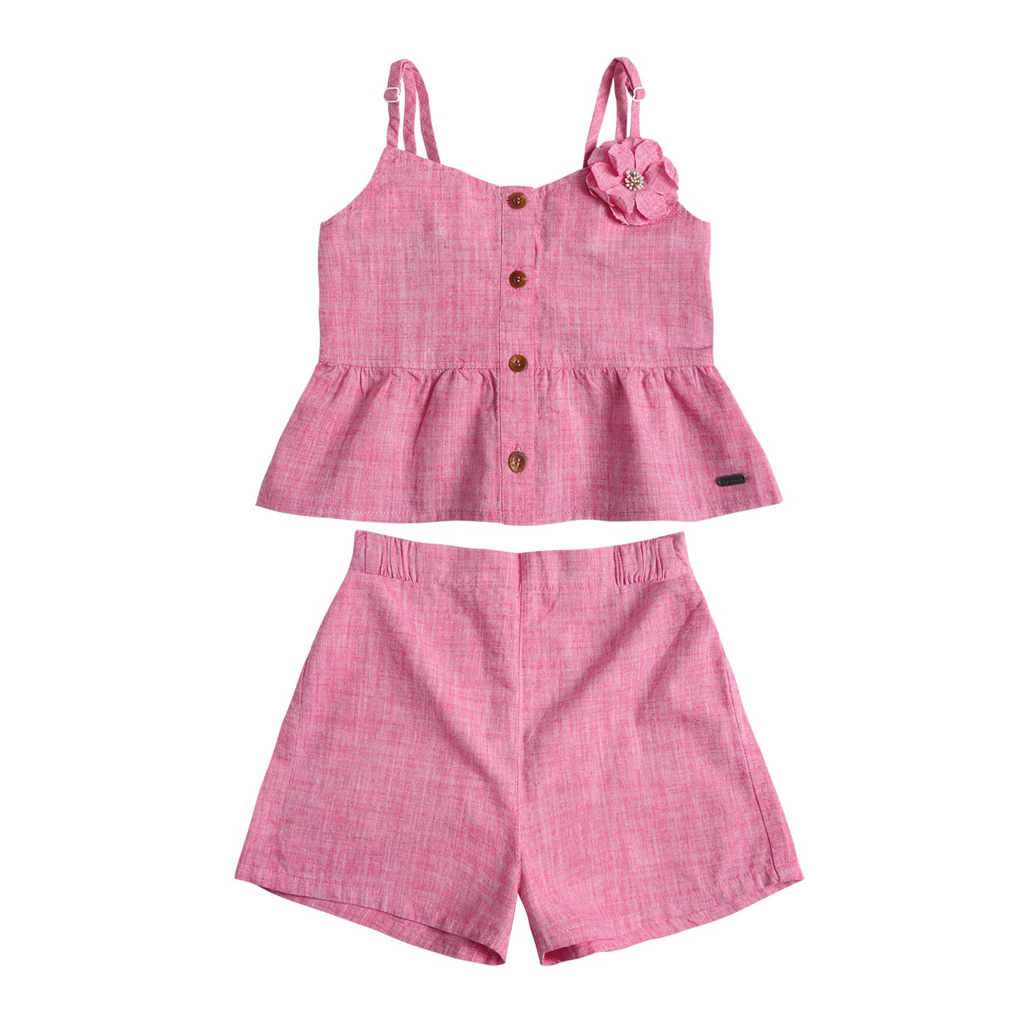 Conjunto Tela Polera y Short Niña
