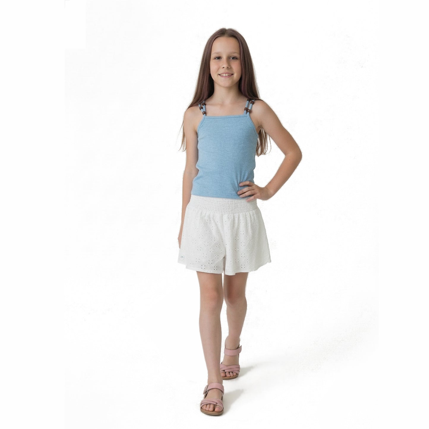 Short Falda Broderie Niña