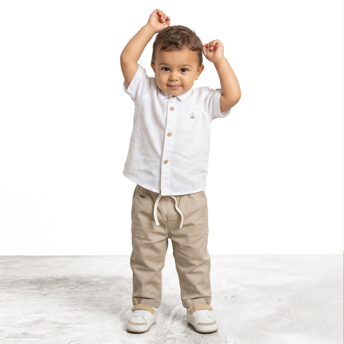 Camisa Algodón Lino Bebé Niño