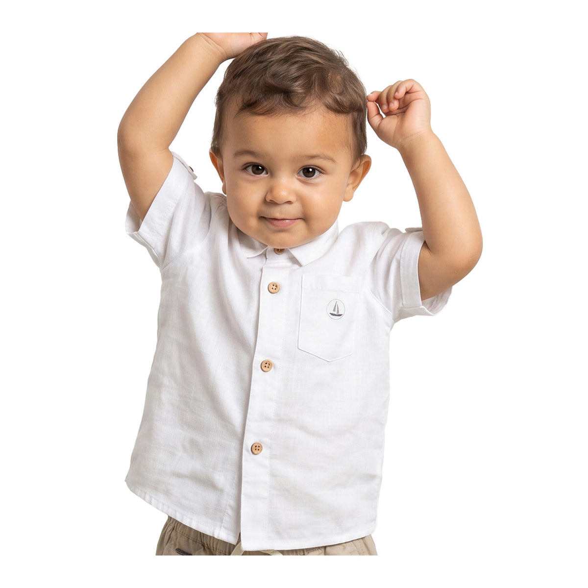 Camisa Algodón Lino Bebé Niño