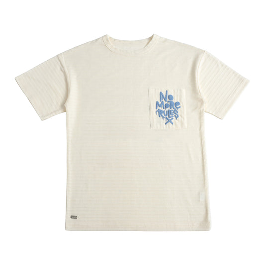 Polera Manga Corta Textura Niño Blanco