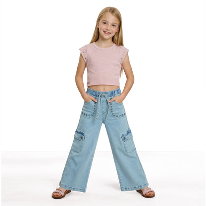 Polera Peto Manga Corta Niña