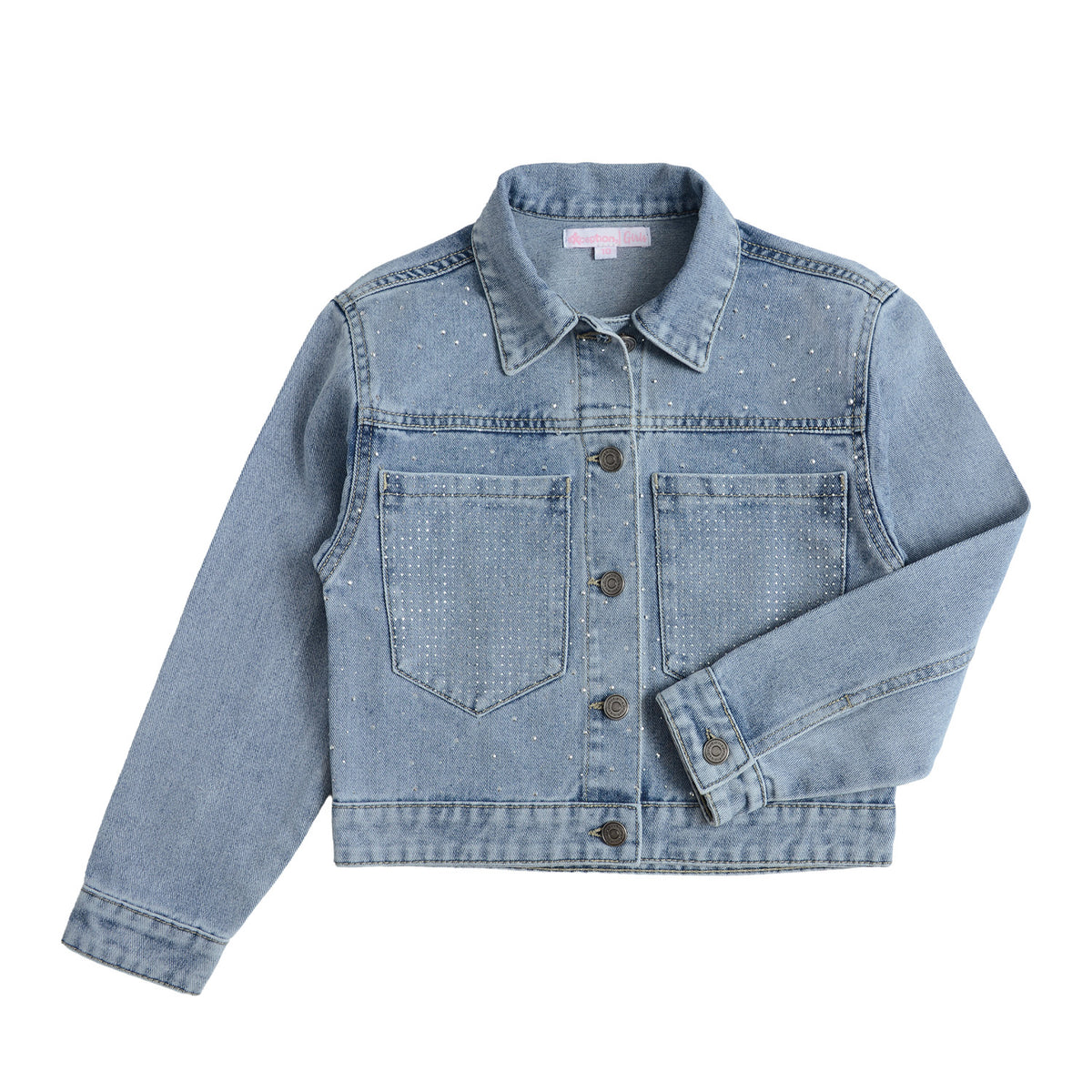 Chaqueta Mezclilla Brillitos Celeste Niña