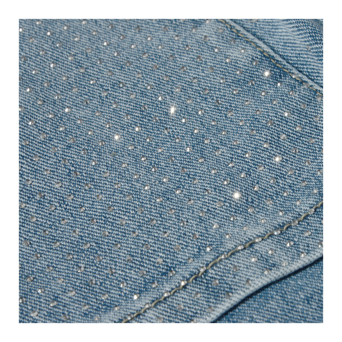 Chaqueta Mezclilla Brillitos Celeste Niña