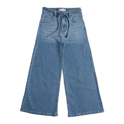 Jeans Mezclilla Palazzo Celeste Niña
