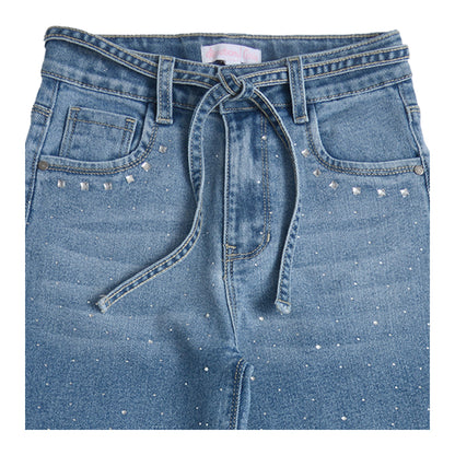 Jeans Mezclilla Palazzo Celeste Niña