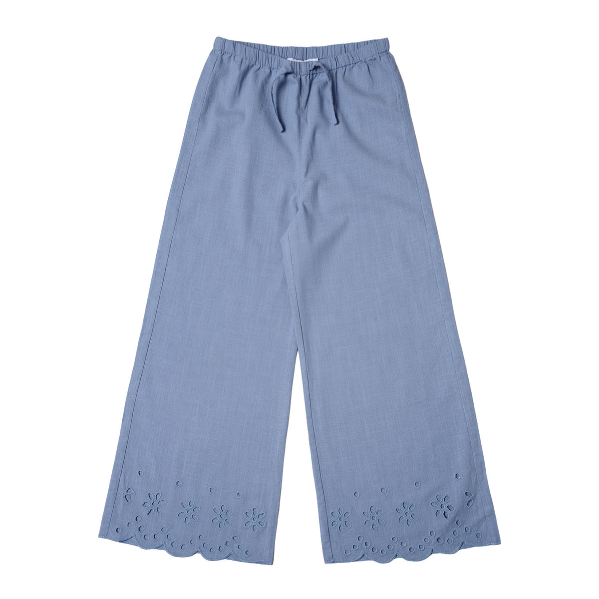 Pantalón Algodón Palazzo Azul Niña