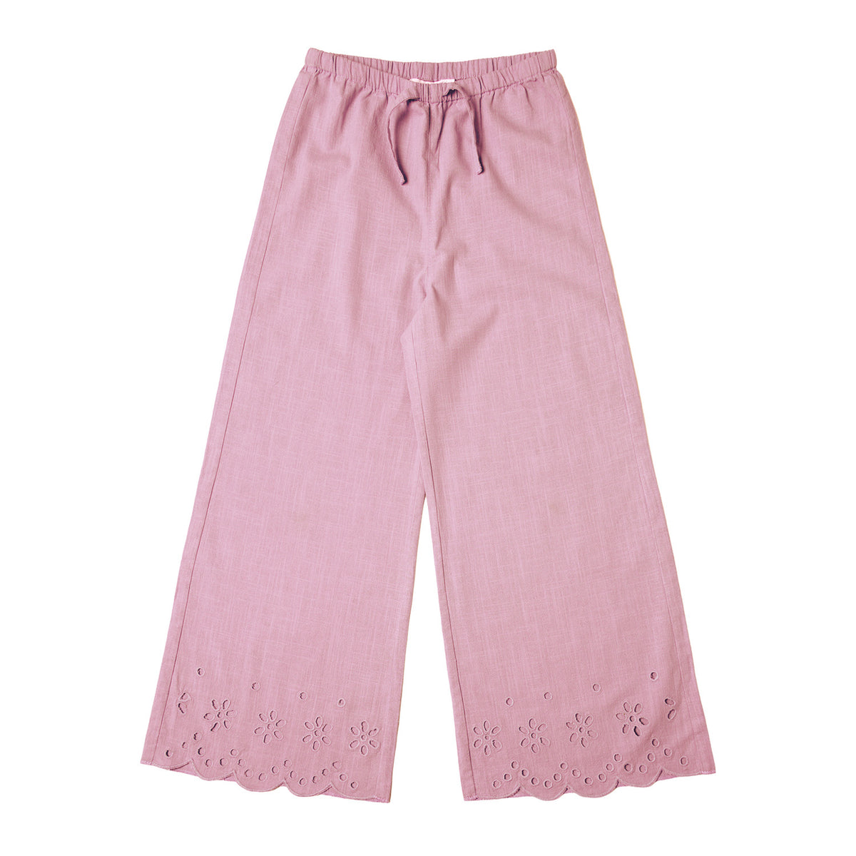 Pantalón Algodón Palazzo Rosado Niña
