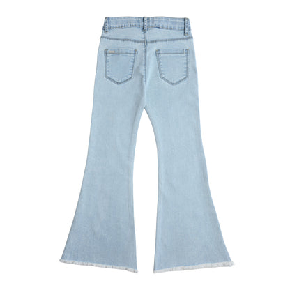 Jeans Mezclilla Flare Celeste Niña