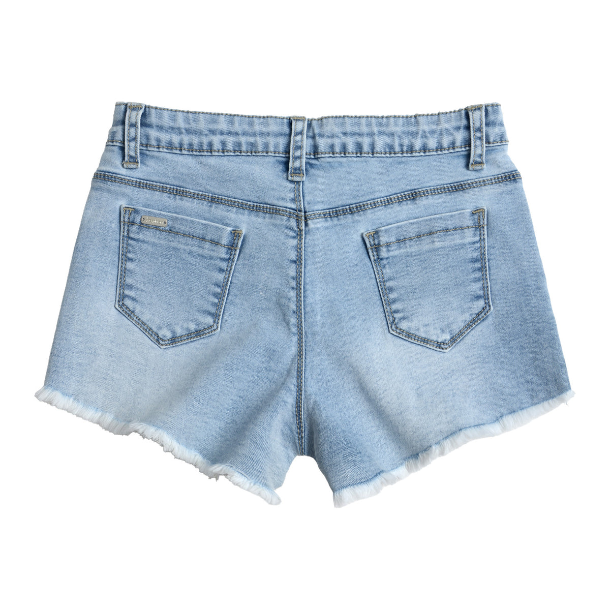 Short Mezclilla Tachas Celeste Niña