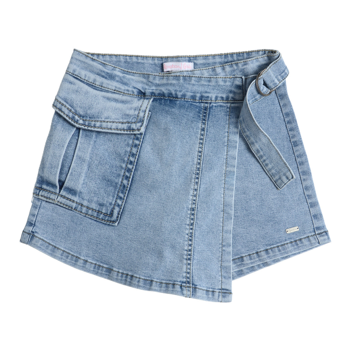 Falda Short Mezclilla Celeste Niña